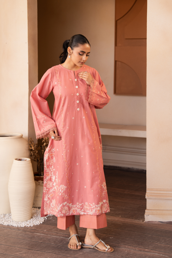 2 Piece - Embroidered Khaddar Suit - AEK - 06