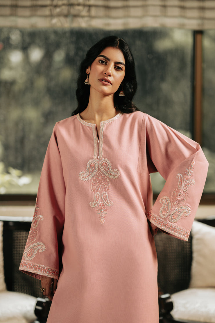 2 Piece - Embroidered Khaddar Suit - LR-01